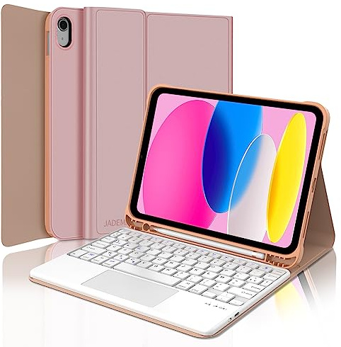 JADEMALL Tastiera con Trackpad per iPad A16 11/10 Generazione 2025/2022 - Italiano QWERTY Tastiera Bluetooth Magnetica Staccabile con Touchpad per iPad 10/11 Generazione 10,9/11 Pollici, Rosa
