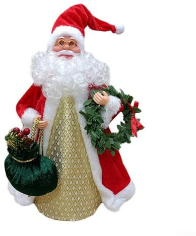 Weihnachtsbaumspitze, Weihnachtsmann-Figur, Dekoration, rot, Weihnachtsschmuck für Weihnachtsbaum, 30 x 14 x 12 cm