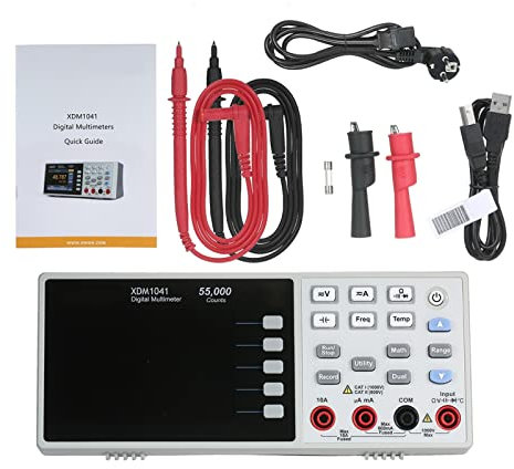 Multimètre numérique 55000 comptes Compteur universel haute précision avec écran LCD TFT 3,5 pouces avec ampèremètre multifonctionnel rétroéclairé Bricolage et outils