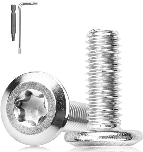 XRXYMQ 25 Stück M5 Schrauben Flachkopfschrauben M5 x 12 mm 304 Edelstahl Schrauben linsenkopfschrauben Torx mit Schraubendreher Bit Schraubenschlüssel für Montage Wartung