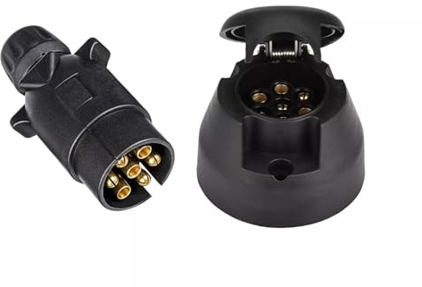 7 Pin Towing Electrics Plug And Socket 12n Type For Caravan Trailer Lights Set