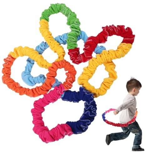 Toyvian 2.5m Cooperative Stretchy Band: Elastic Cooperative Stretchy Band | Portable Teamwork Exercise Band for Party Games Playground Activities Children