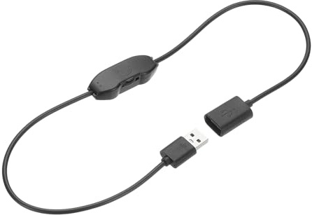sourcing map Dimmer per striscia LED, DC 5 V 3 A, regolatore di luminosità rotante, interruttore della lampada regolabile con connettori USB per strisce monocolore, nero