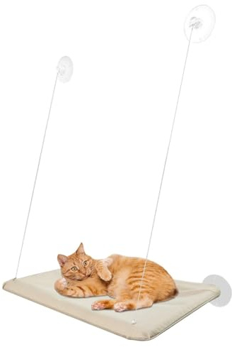 Window Seat for Cats,Windowsill Perch Bed for Kittens Inside Resting - Cat Window Hammock Seat with Removable Mat for Sleeping