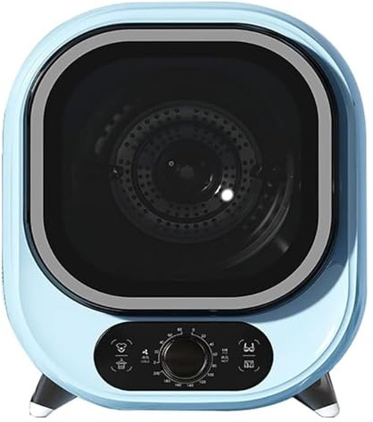 Mini secadora de ropa eléctrica, 0,8kg de capacidad, la carga frontal portátil secadora de ropa compacta Tumble con bañera de acero inoxidable, 450W secadora de ropa eléctrica Tumble para el apartamen
