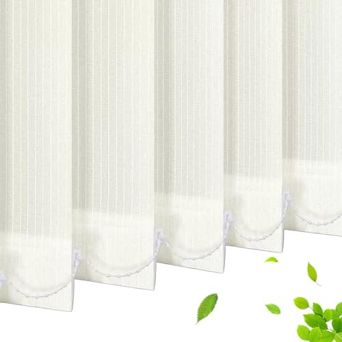 Persianas verticales para ventanas, tela translúcida con aislamiento térmico, cortinas de privacidad, con listones ajustables, tamaño 140 x 150 cm