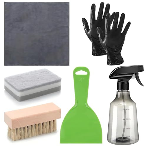 Gravestone Cleaning Kit, Cleaning Kit, Spray Bottle Gloves, Fabric Brushes, Scraper for Stone Care Monument, Preservation, Historical Location, Outdoor, Cemetery Maintenance, Churchyard Memorial W