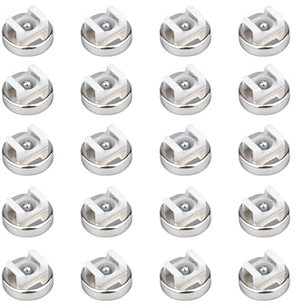 20 Stück Magnetische Kabelbinderhalterungen, 16mm/20mm/25mm Basis, stärkerer Magnet, Mehrzweck-Kabelhalter, Organizer, Drahtmanagement-Basis für Zuhause, Büro, Marine, elektrische Verkabelung (16mm)