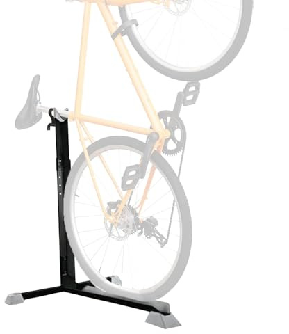 Fahrradständer Boden Vertikaler Fahrradständer, Aufrechter Bodenständer für die Aufbewahrung von Fahrrädern in Innenräumen, Höhenverstellbar, Schwarz