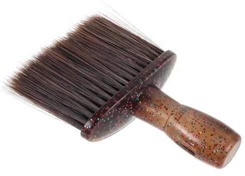 Gogogmee Brosse à Barbe Homme en Nylon Doux Manche Antidérapant Brun, Pinceau à Raser Compact pour Nettoyage Visage et Nuque, Outil Multifonction pour Soins et Voyage