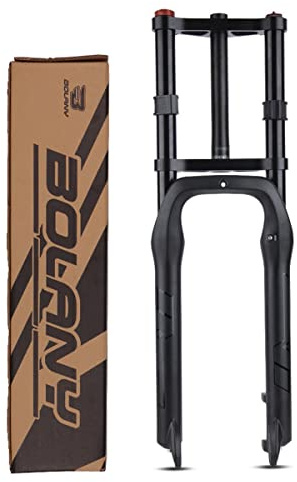 LHHL 26 4,0 Fahrradgabel MTB Fette Gabel Scheibenbremse QR 1-1/8 Luft Fahrrad-Vorderradgabel für Fat Tire 2600g Doppelte Schulter 160 mm Federweg ATB/BMX HL