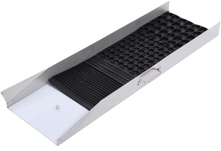 Fockety Bac de Lavage, Kit Portable en Alliage d'Aluminium pour l'Orpaillage, Grand Équipement de Lavage avec Tapis en Caoutchouc et Poignée pour Rivières et Ruisseaux