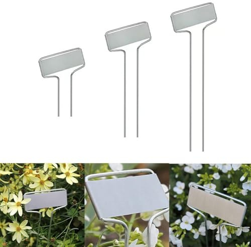Lot de 20 étiquettes réutilisables en métal pour plantes de jardin avec plaques nominatives en cuivre pour identification des plantes d'extérieur et rotation saisonnière (20,3 cm)
