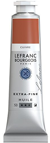 Lefranc Bourgeois 405151 extra feine Ölfarbe in Künstlerqualität aus hochwertigen Pigmenten, lebendige Farben, hohe Lichtechtheit, 40ml Tube - Kupfer