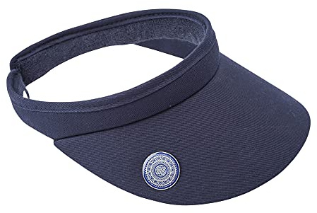 Surprizeshop Womens Golf Visor | Clip Style | Built in Magnet | Comes with Hand Enamelled 25mm Ball Marker | Rigid Peak | Multiple Colours | Golf Visor | Tennis Visor