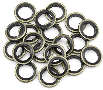 sourcing map 20 STK. Öl Crush Dichtungsringe Für Ölwechsel Aluminium | Innendurchmesser 10 Mm, Außendurchmesser 16 Mm, Dicke 2 Mm, Für Die Meisten Autos
