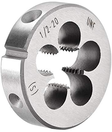 sourcing map 1/2-20 UNF Runde Schneideisen Maschinengewinde Schneideisen 1,5 AD Werkzeugstahl