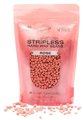 Rio Stripless Hard Wax Beads 750g Rose - Vegan Stripless Hair Removal, Painless Full Body Waxing, Brazilian, Bikini Line, Face, Legs, Coarse Hair Formula, Depilatory Wax Pellets No Strip Needed