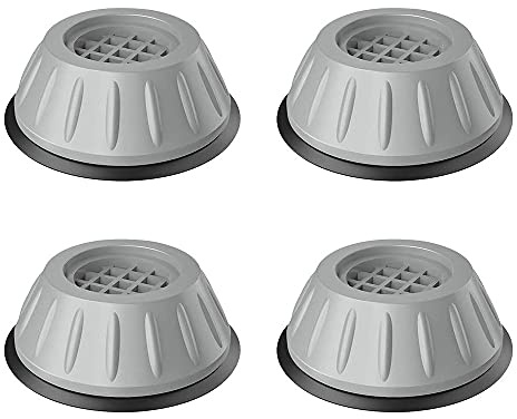 LATRAT 4 Stück Vibrationsdämpfer, Universal Schwingungsdämpfer, Waschmaschine Antivibrationsmatte, für Waschmaschinen Trockner Möbel Kühlschrank(Grey, 4cm)