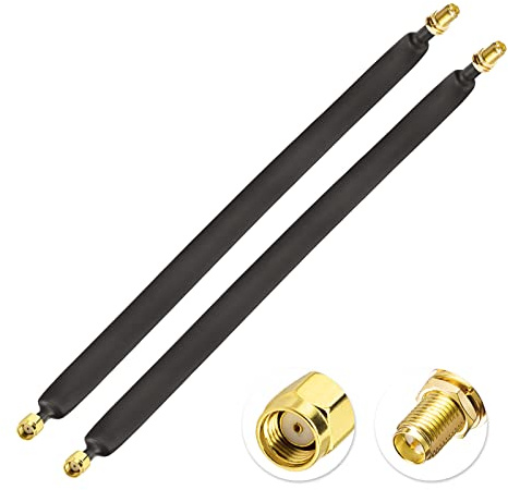 Bingfu 2 Stück 30 cm RP-SMA Stecker auf RP-SMA Buchse LoRa Fensterkoaxialkabel für WLAN-Antenne, Helium-Moller-Antenne, 2 Stück