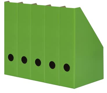 LANDRÉ Stehsammler A4, aus stabilem Karton, 7cm breit, grün, 5 Stück