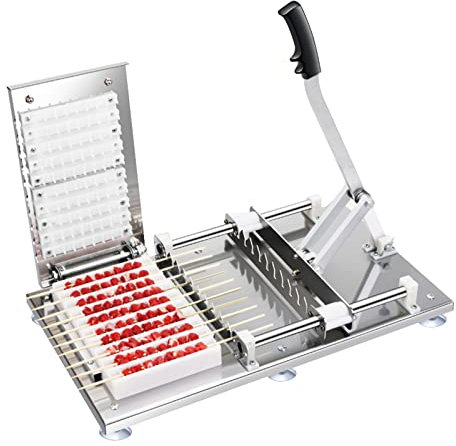 49-Loch-Edelstahl-Fleischspieß-Maschine, Grill-Kebab-Maker-Box, manuelles Kebab-Küchenwerkzeug zum Grillen, Herstellen von Kabobs-Kit
