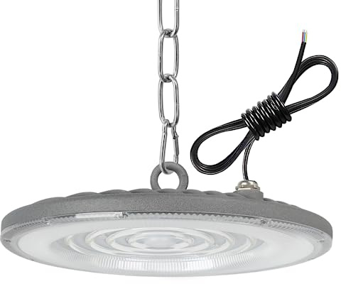 Toobettp UFO Industriell LED-spotlight 200 W, 20 000 lm, för byggnader, 6 500 K, IP65, vattentät för uteplats, garage, fabrik, verkstad