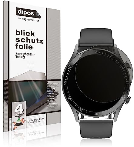 dipos Blickschutzfolie für Fireboltt Talk 2 | Displayschutz matt mit 4-Wege Sichtschutz-Effekt, Privacy Filter, passt perfekt, kratzfest, blasenfrei, selbstklebend