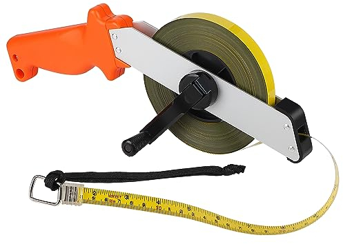 EFUTURETIME Maßband 50m, Millimeter Stahlbandmaß, Hohe Präzision Rollbandmaß aus Stahl, Massband Metall für Häuser, Gärten, Baustelle, Großflächige Messung