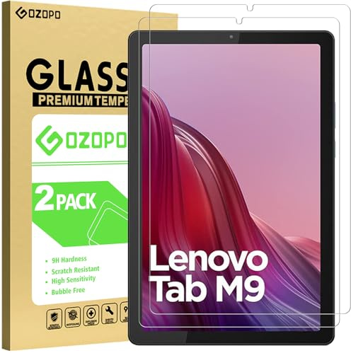 GOZOPO [Lot de 2 Protection Écran pour Lenovo Tab M9, Anti-Rayures Film en Verre Trempé pour Lenovo Tab M9 / Smart Tab M9 9.0 TB-310XC TB-310FU