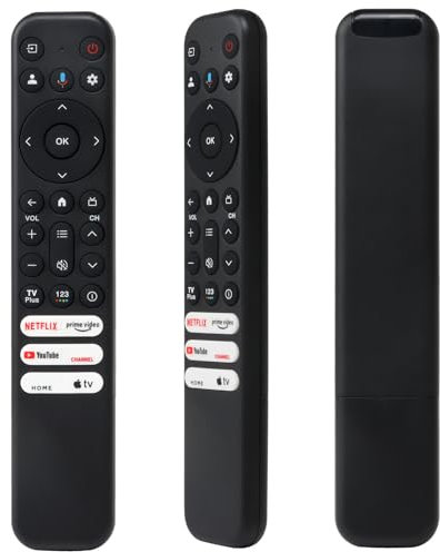 Universal RC813 Sprachfernbedienung Fit für TCL Mini-LED QLED 4K UHD Smart TV, kompatibel mit TCL Q6 Q7 QM8 S3 S4 Q570G S250G Q550G S45G S550G Serie TVs