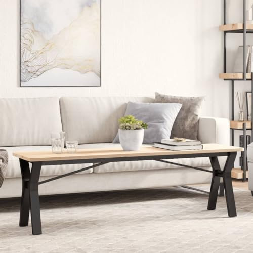 Homgoday Couchtisch-Gestell in Y-Form Tischbeine Tischgestell Tischfusse Möbelfüße Tischkufen Tischgestell für Moderne Couchtisch, kafftisch, Wohnzimmer 140x30x43 cm Gusseisen