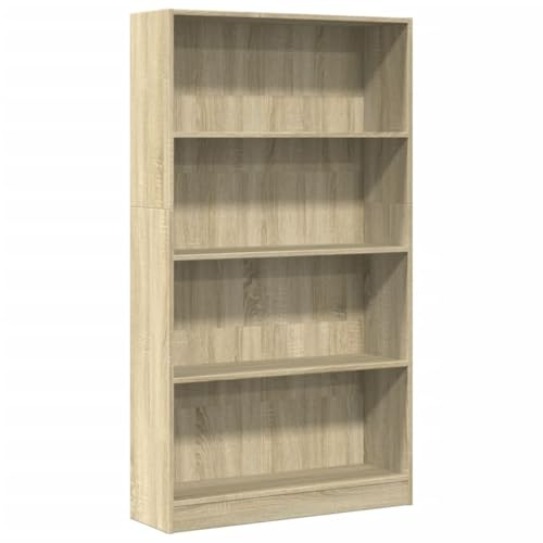vidaXL Libreria Rovere Sonoma 80x24x143 cm in Legno Multistrato, Mobile Porta Libri, scaffale per Libri, Mobile portaoggetti, Porta Libri