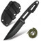 Omesio Gürtelmesser klein mit Sheath Lanyard – 5Cr13MoV Steel Klinge 8cm Messer Outdoor klein Horizontal getragenes – Ideal leichtes EDC Messer für die Erkundung, Full Tang für Camping & Wandern