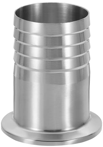 PATIKIL 1.5in Tri Clamps to 1 1/2in Hose Barbed Adapter, 1pcs Sanitary Tri Clamps Hose Barb Fitting 304 Stainless Steel Pipe for Brewery Winery Food Processing Equipment