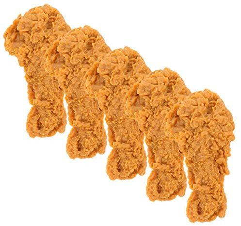 Toyvian 5pcs Lifelike Kitchen Decor Fake Chicken Legs Simulation Fried Chicken Legs for Prank Teaching Tools Kitchen Supplies