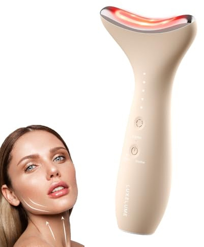 LuxeLume 2025 Face Massager & Lifting Device – Electric Silicone Face Sculptor with EMS Microcurrent, 45°C Heat, 3 LED Modes & Vibration – Anti-Aging, Anti-Wrinkle Skin Tightening for Face & Neck