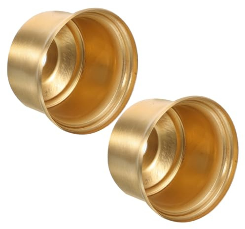 LIFKOME 2pezzi Portalampada in Ottone Copertura Vintage Lamp Socket Cup in Rame Massiccio Per Lampadari e Lampade Da Soffitto Base Lampada Elegante e Versatile Per Soggiorno Studio Camera