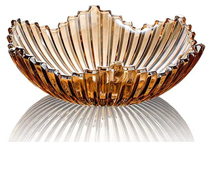 KXQYIKYI Plateaux de service en verre en cristal, bols de fruits, bols pour fête, collations décoratives, plats de service, service de restauration (couleur: a) (b)