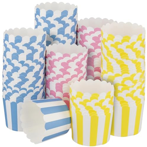 SYUTBOU 300 Stück 7 x 6 x 5cm Muffins Cupcake Förmchen, Muffinförmchen Pappe, Backförmchen Papier für Geburtstage, Hochzeiten, Partys und Feiern