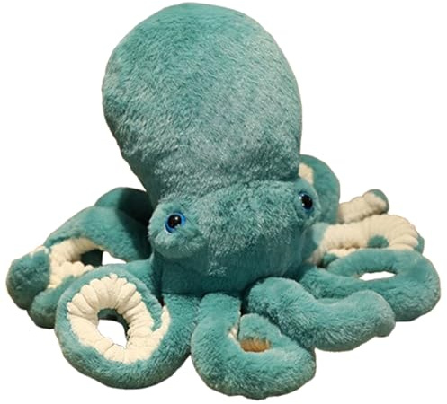 Xiyocadt Oktopus Kuscheltier, Plüsch Oktopus Kuschelkissen Puppe, Krake Plüschtier, Tintenfisch Stofftier Spielzeug Geschenk für Kinder Mädchen Jungen Freunde (30cm,dunkelgrün)