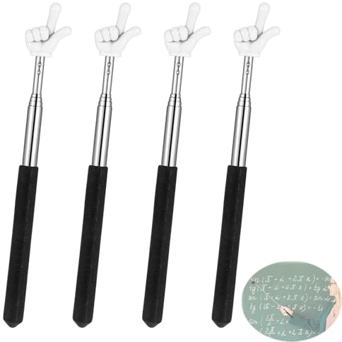 4 Pcs Unidades De Puntero Extensible, Puntero De Dedo De Acero Inoxidable, Puntero Retráctil Para Aula, Mini Lápiz Educativo De Mano, Puntero Extensible Para Aula, Interacción Personal