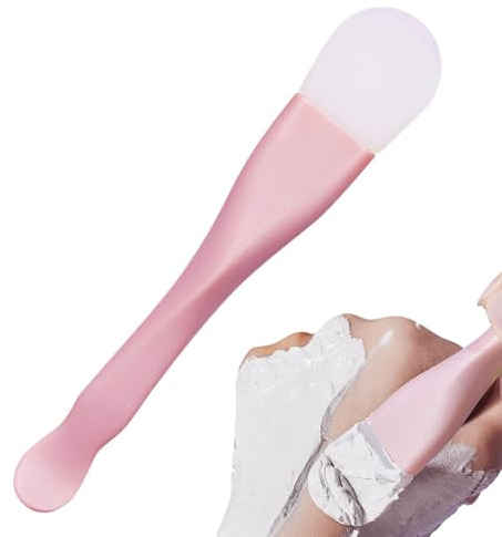 Pinceau Pour Masque Facial – Applicateur Hydratant, Design 2 En 1, Poignée Incurvée, Applicateur D'argile Doux Pour La Peau, Prise En Main Facile | Brosse Pour Masque Facial, Lotion De Boue, Crè