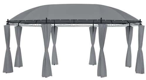Nqyjm Tenda di ricevimento da giardino all'aperto Gazebo con Tende 520x349x255 cm Antracite, Padiglione Tendone per matrimoni, Feste, Campeggio, Eventi Commerciali