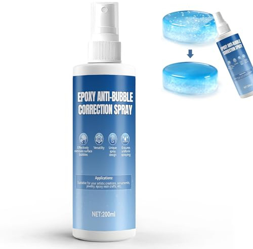 Distaccante per Resina Epossidica, Spray Bolle Resina, Spry Anti Bolle Resina Epossidica, Rimuovi Bolle di Resina, Rimuove Efficacemente le Bolle Superficiali, 200ml