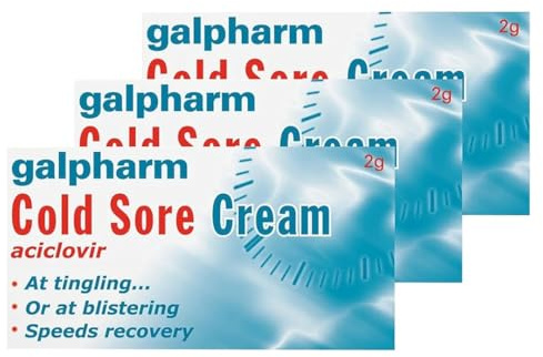 Galpharm Cold Sore Cream 2g x 3 Packs