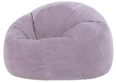 Icon Kingston Sitzsack Cord mit Füllung, Lila