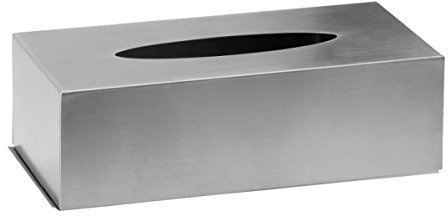 EASY HOME Kosmetiktücherbox / Feuchttücherbox aus Edelstahl, Klassisch, Rechteckig, Silver Grey