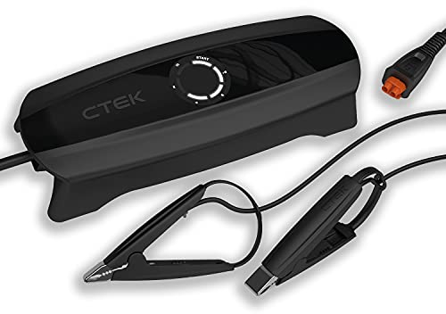 CTEK CS ONE, Batterieladegerät 12V, Intelligentes Ladegerät Motorrad, Ladegerät Auto, Erhaltungsladegerät Mit Adaptive Ladung, App, Rekonditionierungsmodus Und Polaritätsfreie Klemmen Schwarz