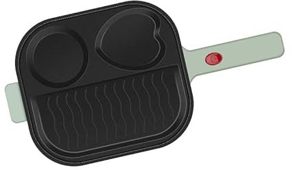 3 en 1 multifuncional huevo frito barbacoa desayuno Maker multifuncional sartén antiadherente para platos de queso, cocina fiesta cocina cocina saludable eléctrica sin humo, potencia 900W